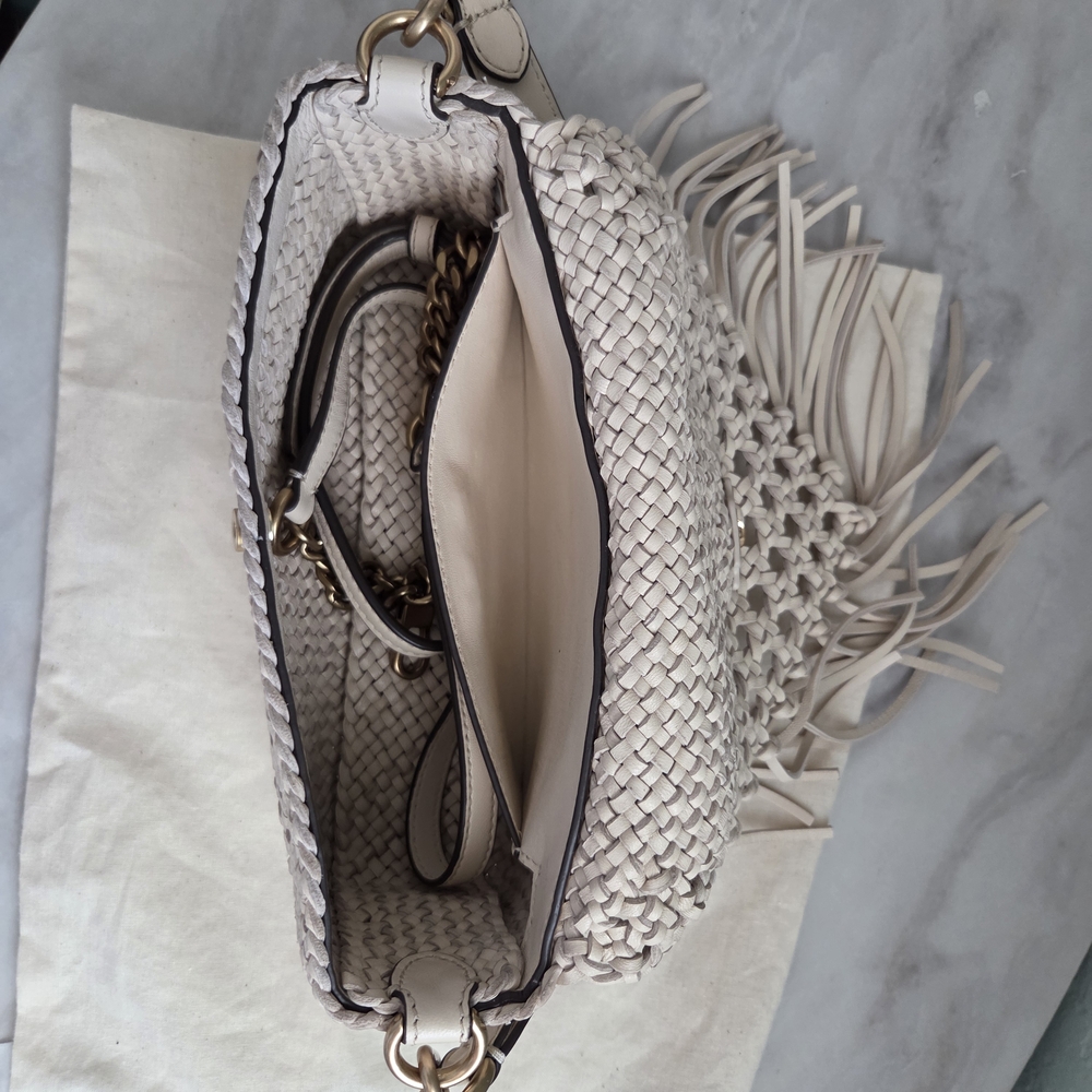 Tory Burch Kira Fringe Small Flap Shoulder Bag - Picture 13 of 14